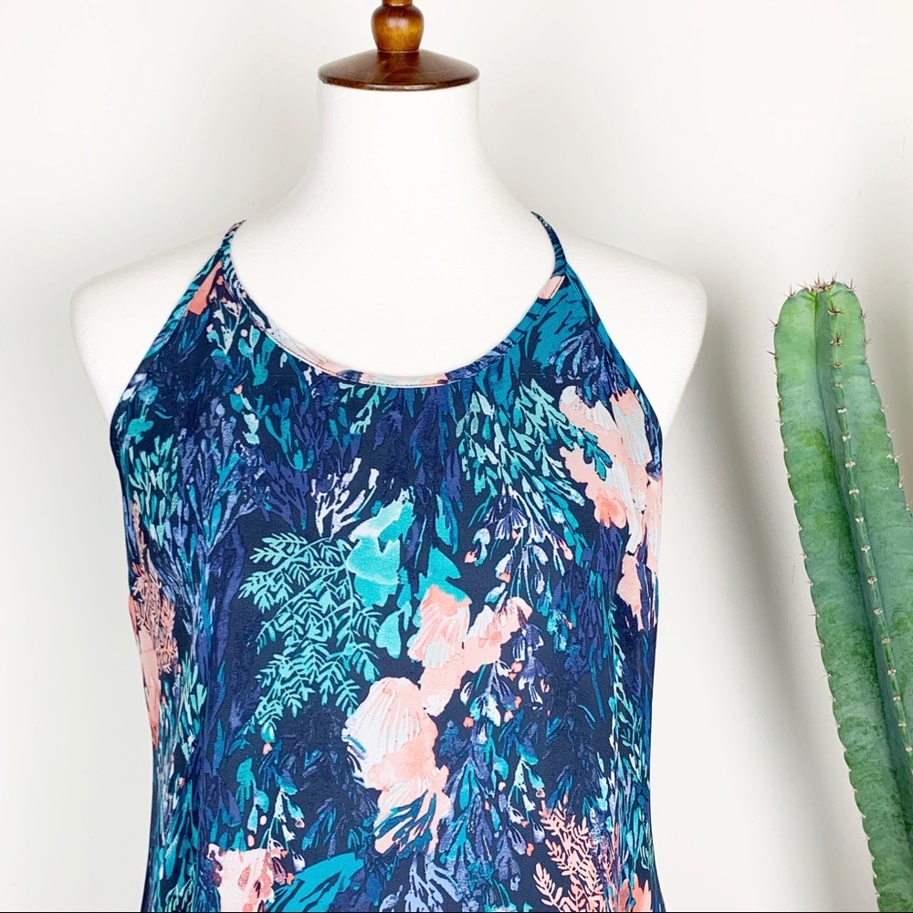 Old Navy | Tropical Print High Low Maxi Dress - Picture 4 of 7